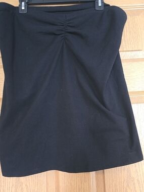torrid Black Strapless Ruched Crop Top